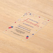 4 juli Little Firecracker Baby shower Acryl Uitnodigingen (Laagn)