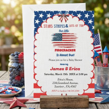 4 juli little firecracker baby shower