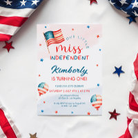 4 juli Little Miss Independent Verjaardag