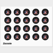 4 juli Looping Parade Vakantie Golfkar Ameri Ronde Sticker (Vel)