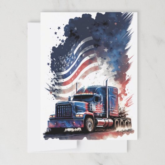 4 juli Mac Truck-Briefkaart Briefkaart