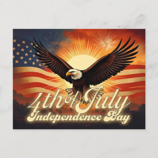 4 juli – Majestueuze Adelaar & Vuurwerk Tributo🦅 Feestdagenkaart