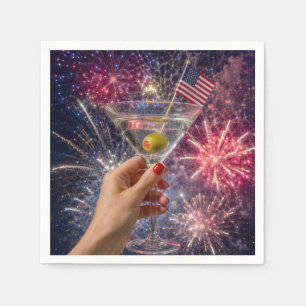 4 juli Martini Toast Servet