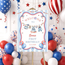 4 juli Meisje Verjaardagsfeest Welkom