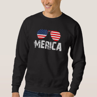 4 juli Merica Amerikaanse Vlag Zonnebril Jongens G Trui