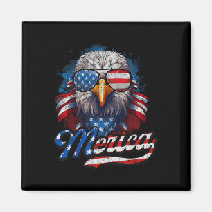 4 juli Merica Eagle USA Vlag Amerikaanse Indepen Magneet