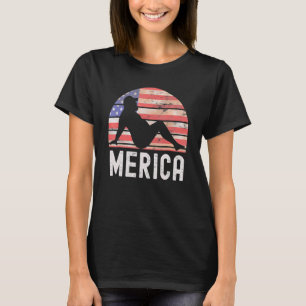 4 juli Merica Fat Party Drink volwassen Joke T-shirt