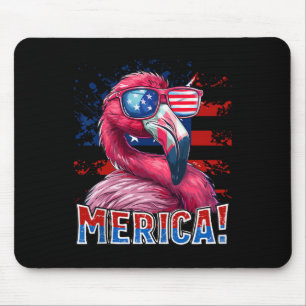4 juli Merica Flamingo Amerikaanse vlag Kinder Man Muismat