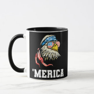 4 juli Merica USA vlag Bald Eagle Patriotic Mok