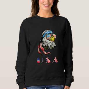 4 juli Merica Usa vlag Bald Eagle Patriotic V Trui