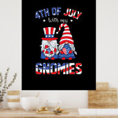 4 juli met mijn gnomen patriottic gnome poster (Keuken)