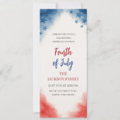 4 juli Minimalistische uitnodiging voor digitale d (Voorkant)