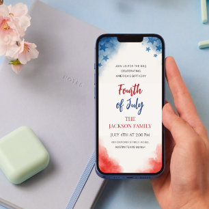 4 juli Minimalistische uitnodiging voor digitale d