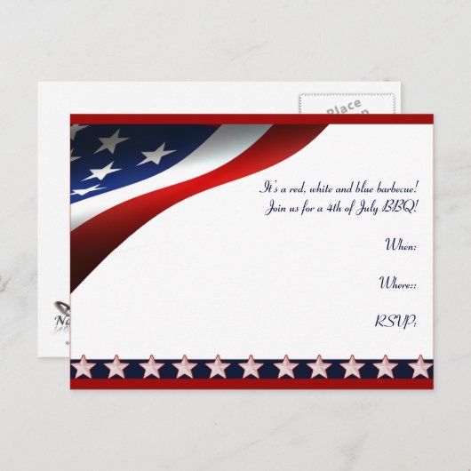 4 juli Moderne sterren en strepen Forever Vlag Briefkaart (Voorkant / Achterkant)