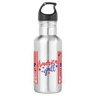 4 juli mok met Amerika Ya'll Waterfles