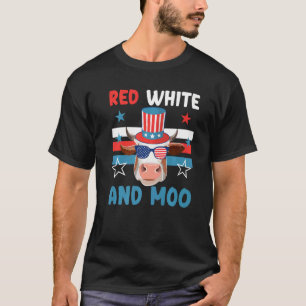 4 juli Moorica Schotse Hooglanders Koe Usa Patriot T-shirt