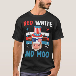 4 juli Moorica Schotse Hooglanders Koe Usa Patriot T-shirt