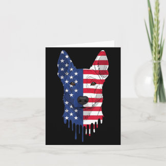 4 juli MUDI-hond AAAmerikaanse vlag patriottisch Kaart