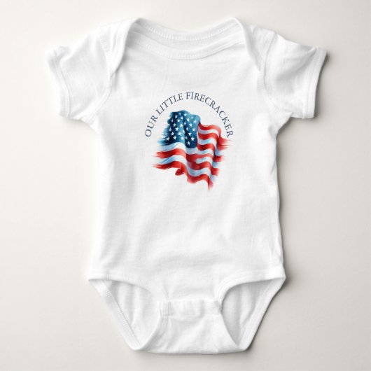 4 juli Newborn Outfit Amerikaanse vlag Romper (Voorkant)