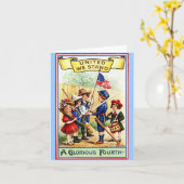  4 juli Notecard Kaart (Gele Bloem)