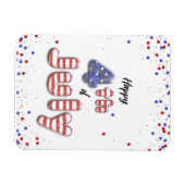 4 juli olieloons Stars Stripes - Magnet Magneet (Horizontaal)