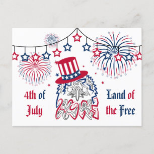 4 juli Onafhankelijkheidsdag Amerikaanse adelaar Briefkaart