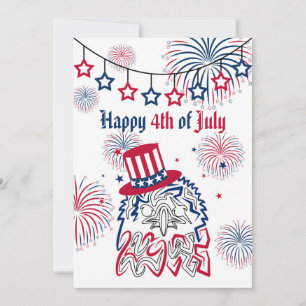 4 juli Onafhankelijkheidsdag Amerikaanse adelaar Feestdagenkaart