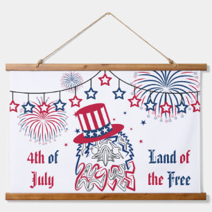 4 juli Onafhankelijkheidsdag Amerikaanse adelaar Hangend Wandkleed