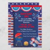 4 juli Onafhankelijkheidsdag Bbq feestontwerp Kaart (Voorkant / Achterkant)