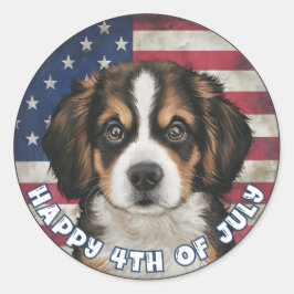4 juli Onafhankelijkheidsdag Berner Kring Ronde Sticker