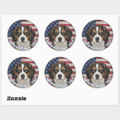 4 juli Onafhankelijkheidsdag Berner Kring Ronde Sticker (Vel)