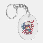 4 juli Onafhankelijkheidsdag Bird American Eagles Sleutelhanger (Voorkant Links)