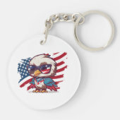 4 juli Onafhankelijkheidsdag Bird American Eagles Sleutelhanger (Achterkant)