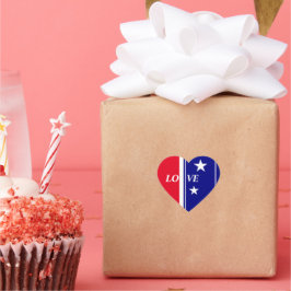 4 juli Onafhankelijkheidsdag cadeaus Hart Sticker