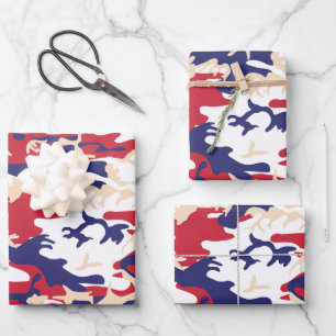 4 juli, Onafhankelijkheidsdag, Camouflage Beige Inpakpapier Vel
