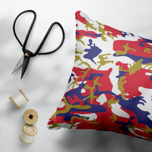 4 juli, Onafhankelijkheidsdag, Camouflage Goud Accent Kussen