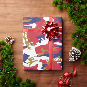 4 juli, Onafhankelijkheidsdag, Camouflage Goud Cadeaupapier