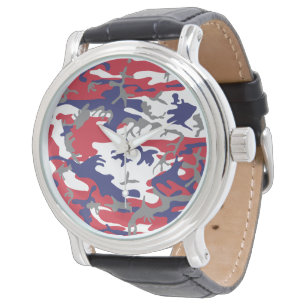 4 juli, Onafhankelijkheidsdag, Camouflage Grijs Horloge