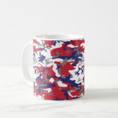 4 juli, Onafhankelijkheidsdag, Camouflage Grijs Koffiemok (Voorkant links)