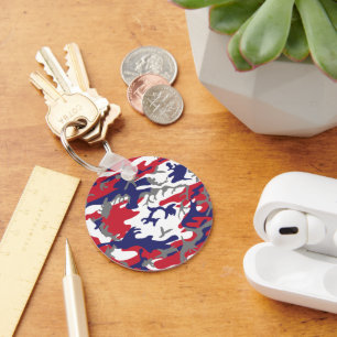 4 juli, Onafhankelijkheidsdag, Camouflage Grijs Sleutelhanger
