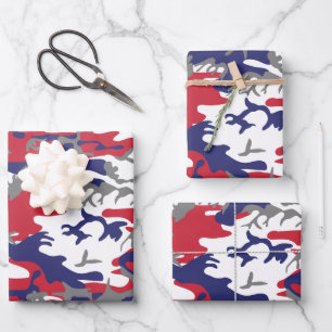 4 juli, Onafhankelijkheidsdag, Camouflagegrijs Inpakpapier Vel
