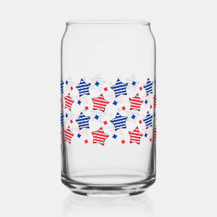 4 juli Onafhankelijkheidsdag Can Glass Wrap Blikvorm Glas
