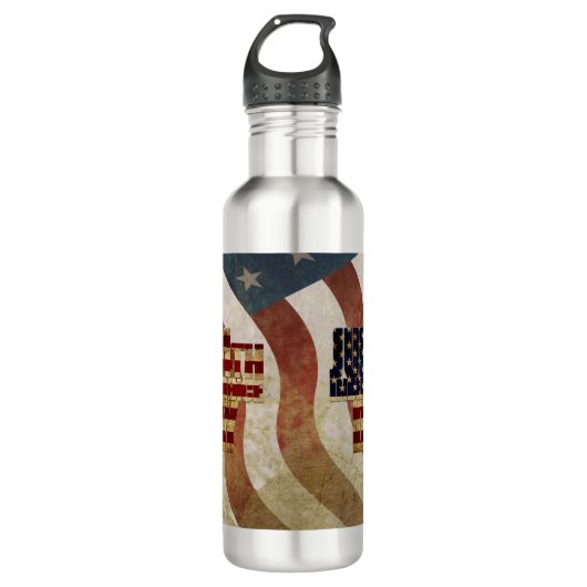  4 juli Onafhankelijkheidsdag Design Waterfles (Voorkant)