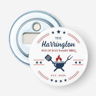 4 juli Onafhankelijkheidsdag Familie BBQ Button Flesopener
