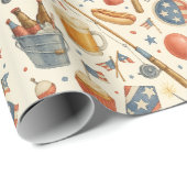 4 juli Onafhankelijkheidsdag feest voor liefhebber Cadeaupapier (Rol Hoek)