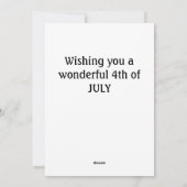 4 juli Onafhankelijkheidsdag Feestdagenkaart (Achterkant)