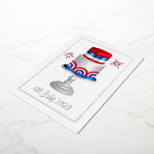 4 juli Onafhankelijkheidsdag Folie Holiday Kaart (Gedraaid)