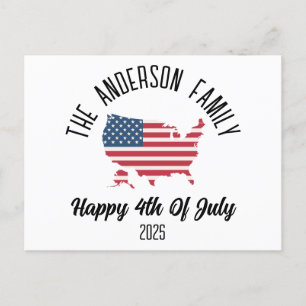 4 juli Onafhankelijkheidsdag Gepersonaliseerde naa Feestdagenkaart