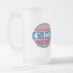 4 juli Onafhankelijkheidsdag Matglas Bierpul