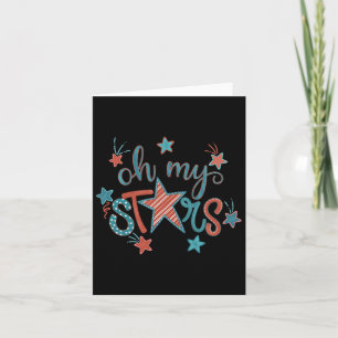 4 juli Onafhankelijkheidsdag Oh My Stars Voor Vrou Kaart